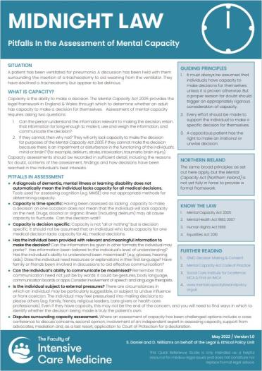 Pitfalls In the Assessment of Mental Capacity image