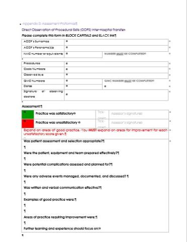 ACCP Inter-Hospital Transfer OSF Assessments and Forms