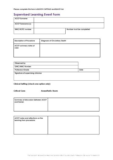 ACCP DCD Forms