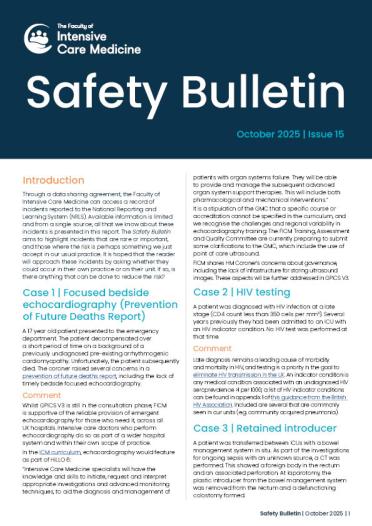 Safety Bulletin 15 October 2025